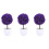 3 Pièces Artificielles Boule Violet 4