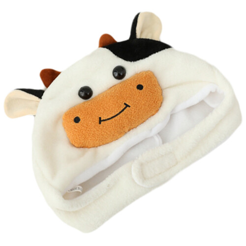 2 Pcs Novelty Ox Head Plush Party Hat Decorative Assorted Colors 1