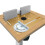 Aluminum Router Table Insert Plate 240x200mm for Woodworking, Silver or Gold 2