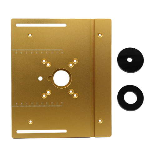 Aluminum Router Table Insert Plate 240x200mm for Woodworking, Silver or Gold 2
