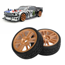 Durable 2Pcs Nylon & Rubber RC Car Tire Set for 1/16 ZD Racing
