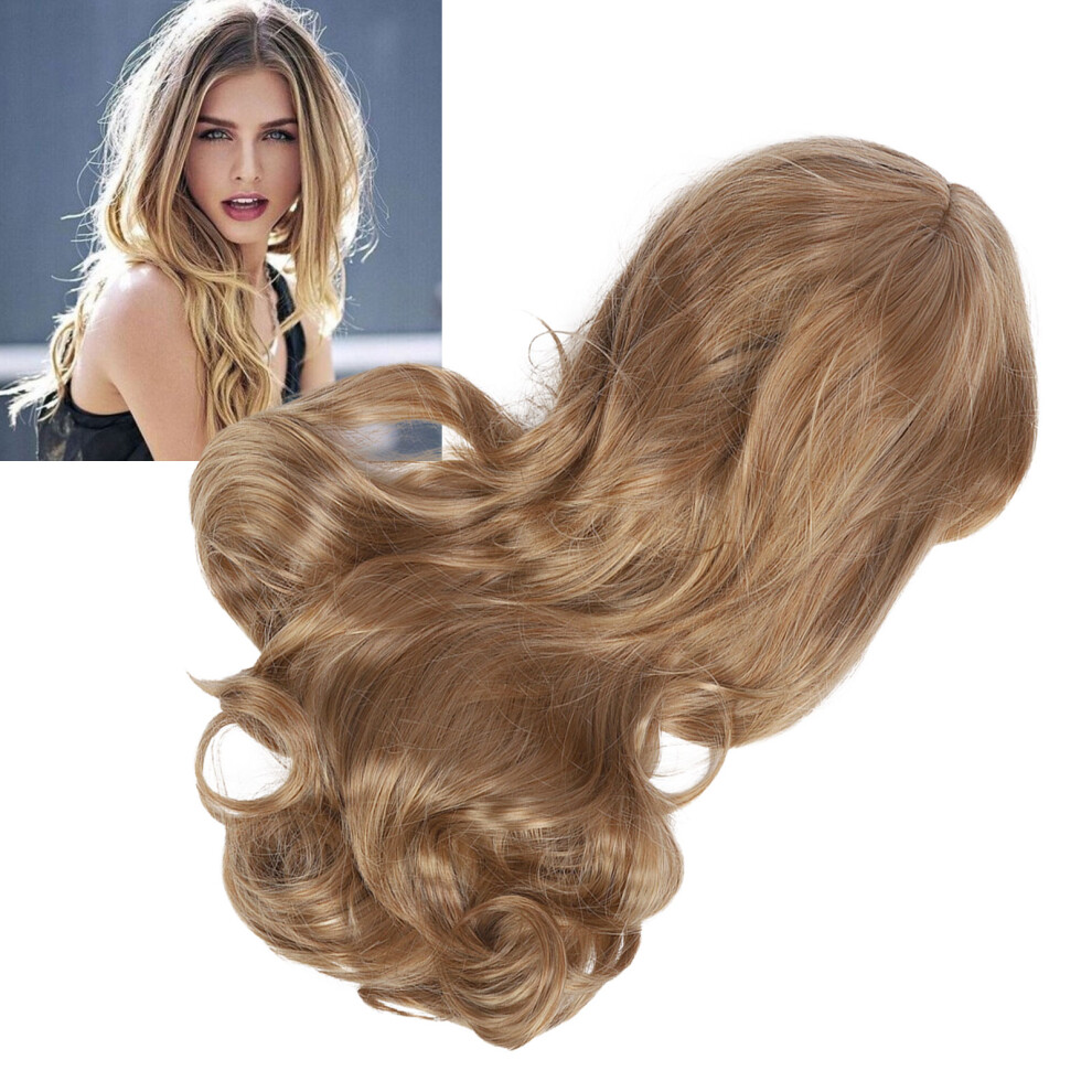 Unisex Gradient Blonde Curly Wig For Party Halloween High Temp Synthetic Hair