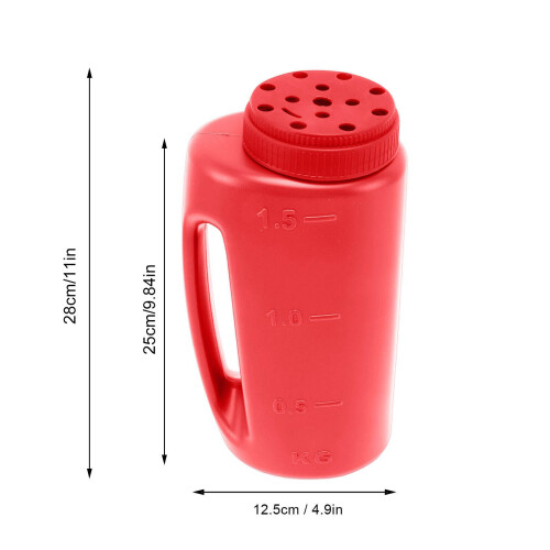 Thick Plastic Handheld Spreader Red - Seeds Fertilizer Salt Multi-Purpose 1