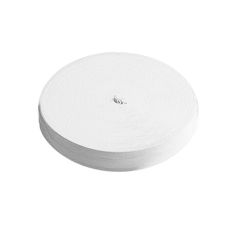 Elastisches Strickband Weiß Eine Rolle