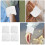 2Paire Poignets Fausses Blanches Tissu Accessoires Mode Pour 3