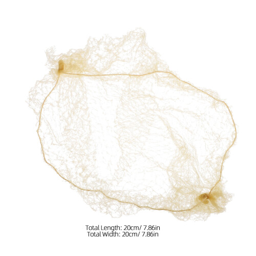 Hair Bun Holder Golden Fabric 60 1