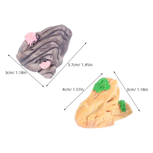 4St Assorti Resin Mini Rotspartijen Voor Micro En Aquarium 2