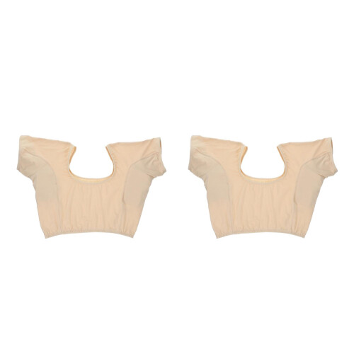 2St Vrouwen Katoenen Zweetbeschermingsvest Beige - Ademend, Elastisch 1