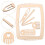 Weaving Supplies Beige Hout 1 Set 14,4x11x0,2 Inch 6