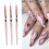Nail-Art-Liner-Pinsel Roségold Nylonborsten 3 Stück 4