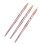 Nail-Art-Liner-Pinsel Roségold Nylonborsten 3 Stück 16