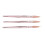 Nail-Art-Liner-Pinsel Roségold Nylonborsten 3 Stück 12