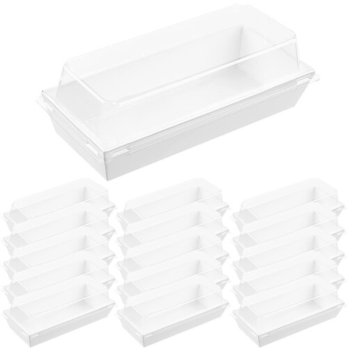 50Stk Swiss-Roll-Boxen Multifunktionale Dessert Sandwichverpackung 1