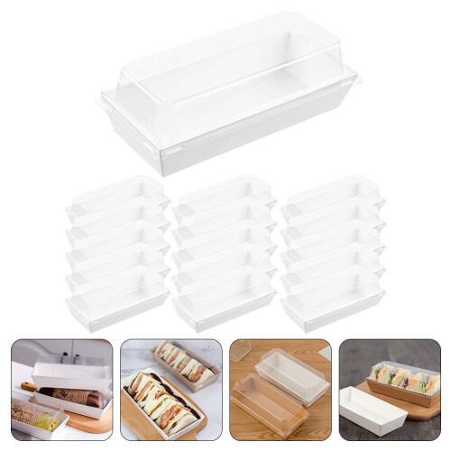 50Stk Swiss-Roll-Boxen Multifunktionale Dessert Sandwichverpackung 2