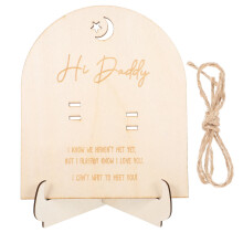 Wood Baby Ankündigungsplakette Elegant 1 Set
