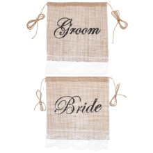 Pack Sisal Hochzeitsdekoration Banner