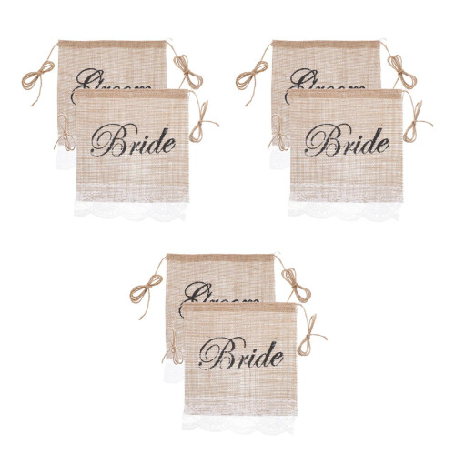 Pack Sisal Hochzeitsdekoration Banner 1