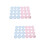 144Pièces Stickers Self-Adhesive Colorés Pour Soirée Genre 7