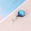 4 Pcs ABS Retractable Badge Reel With Clip Blue Sky 8