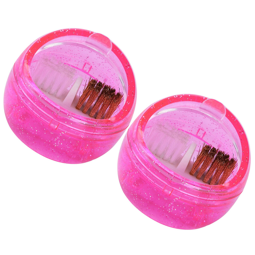 Ohphcall 4 Pcs Nail Drill Bits Cleaning Brush Case Manicure Accessories