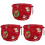 3Pièces Chauffe-Théières Rouges En Coton, Protection Thermique 4