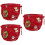 3Pièces Chauffe-Théières Rouges En Coton, Protection Thermique 9