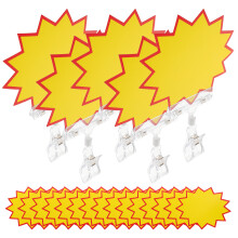 3 Sets Sale Sign Tags Burst Merchandise Sign Holder Price Clips