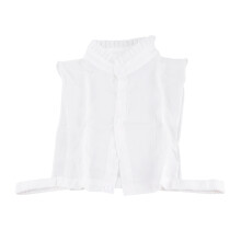 Witte Halve Nep Kraag Voor Dames Effen Kleur Mode