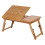 Adjustable Bamboo Laptop Desk Stand with Drawer and Cup Holder 12
