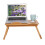 Adjustable Bamboo Laptop Desk Stand with Drawer and Cup Holder 10
