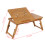 Adjustable Bamboo Laptop Desk Stand with Drawer and Cup Holder 8