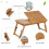 Adjustable Bamboo Laptop Desk Stand with Drawer and Cup Holder 5