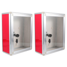Outdoor-Wandbriefkasten Rot Metall 2