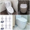 Raindrops Toilettensitz Befestigungsset Ersatzteile Kunststoff 6er Set 8