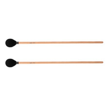 1Paire Baguettes De Batterie En Érable Noir Avec Laine Pour Percussion