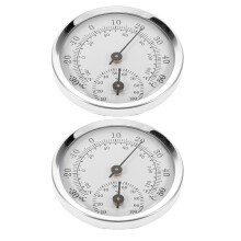 8St Compacte Zilveren Cigar Humidity Meter Aluminium En Plastic