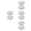 8Pcs High Precision Silver Cigar Humidity Gauge with Plastic Cover 10
