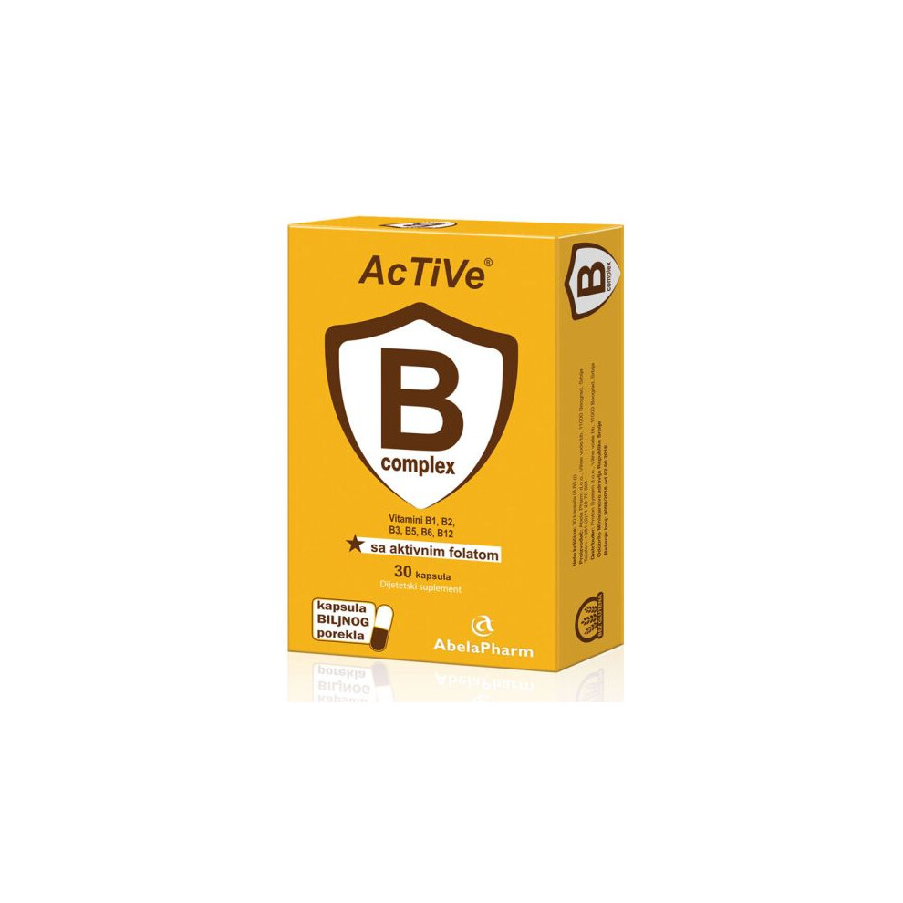 Amazing Herbs 2X Active B Complex With Folate 30 Capsules