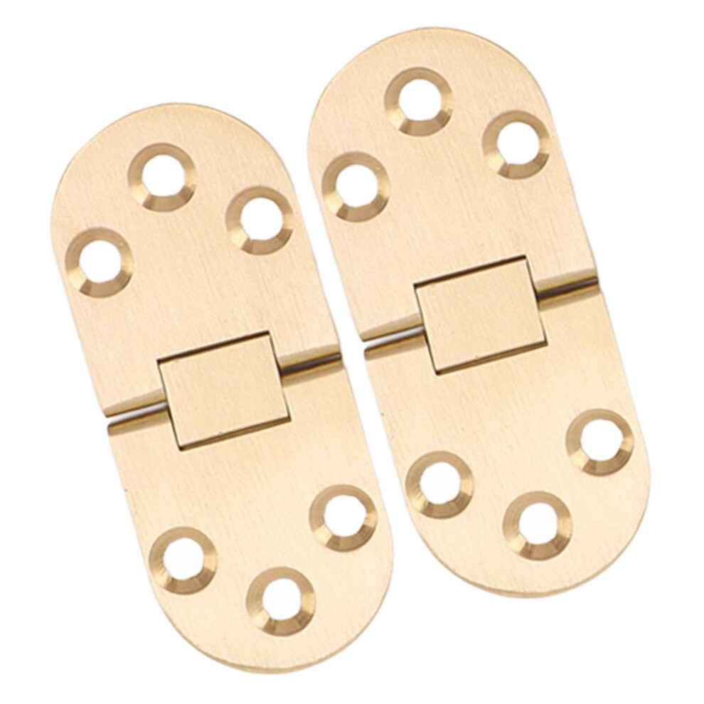 2 Sets Brass 180 Folding Table Hinges With Screws Rustproof 2.5Mm Design 9461353639261