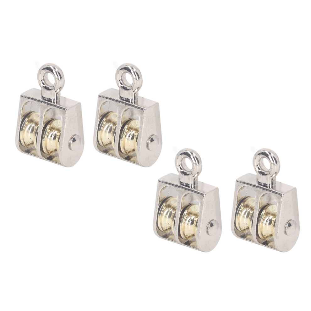 100Kg 220Lbs Capacity Double Pulley Blocks 4 Pcs For Indoor/Outdoor 8141353639836