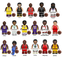 17pcs Basketball Game NBA Star Series Kobe Jordan Assembled Building Blocks Doll Toy