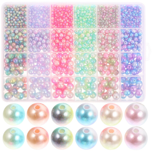 Box Gradient Perlhalskette Handgefertigt ABS