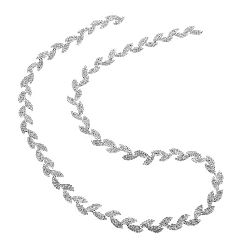 Rhinestone Banding Blattform Silber 1