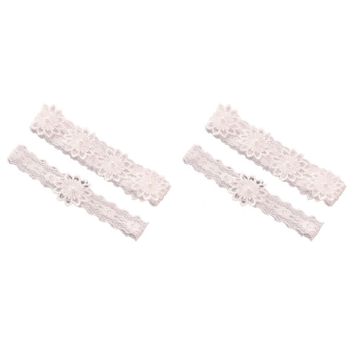 2 Paar Strumpfhalter Mit Spitze Perlen Oberschenkel Band 1