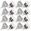50Pcs Pe Plastic Wrapping Bags Triangle Shape Assorted Color 10