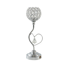 2 Pcs Retro Crystal Candle Holder Iron Candlestick For Wedding Home Decor