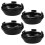 Raindrops Auto Velbekleding Zwart ABS 4 Stuks 1
