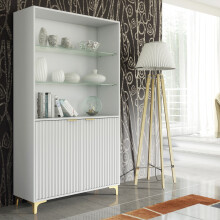 Tide Crest 175cm Display Cabinet - White