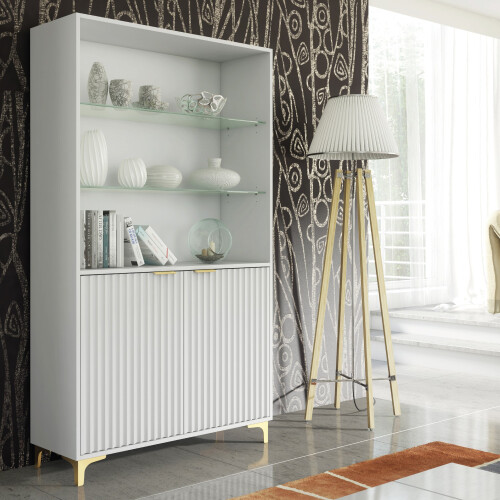 Creative Furniture Tide Crest 175cm Display Cabinet - White