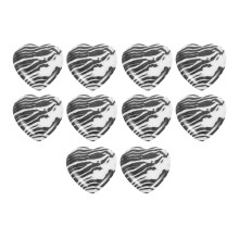 50 Pcs Natural Polished Heart Shaped Turquoise Stones For Diy Decor